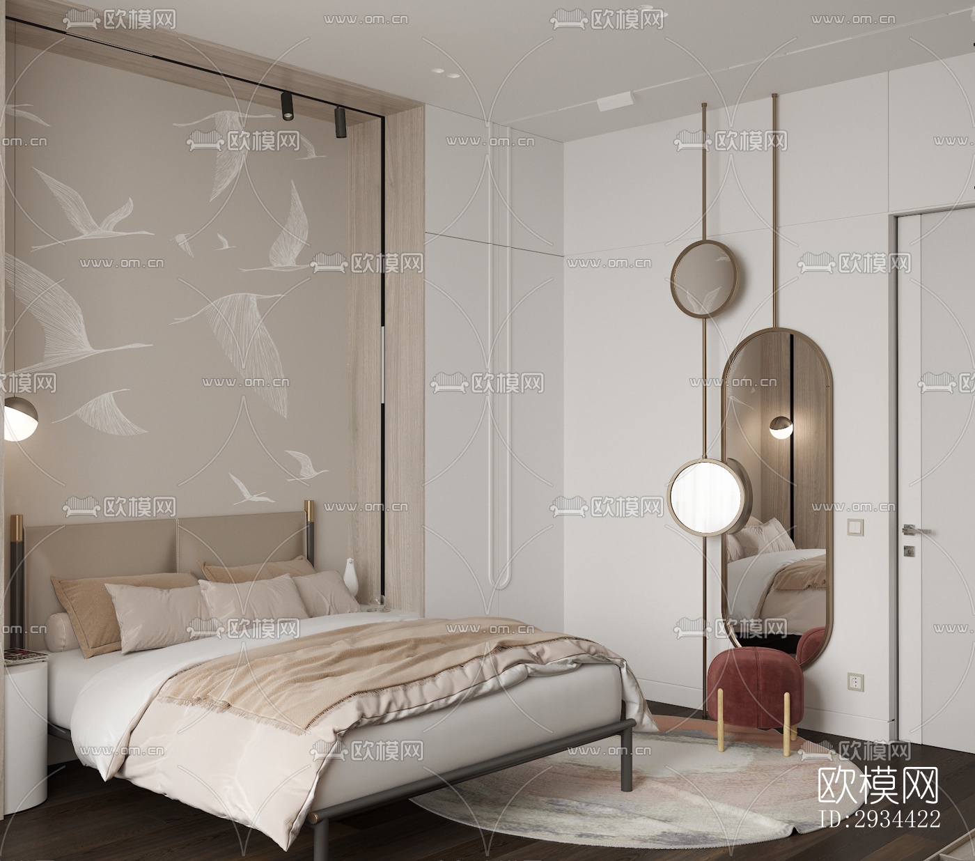 北欧平层效果图下载（渲染图8）