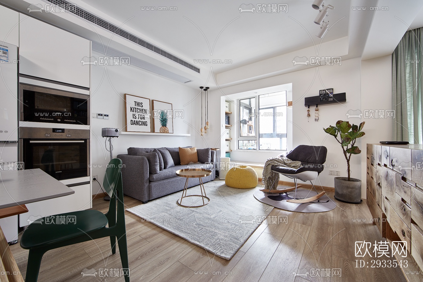 北欧公寓效果图下载（渲染图12）