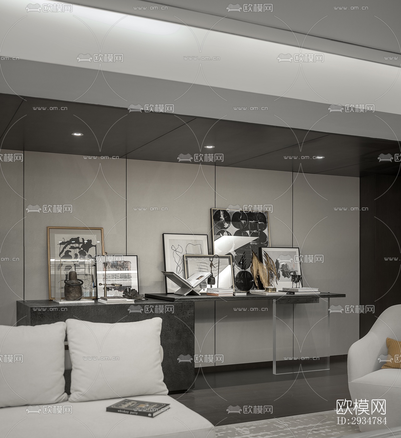 现代平层效果图下载（渲染图9）