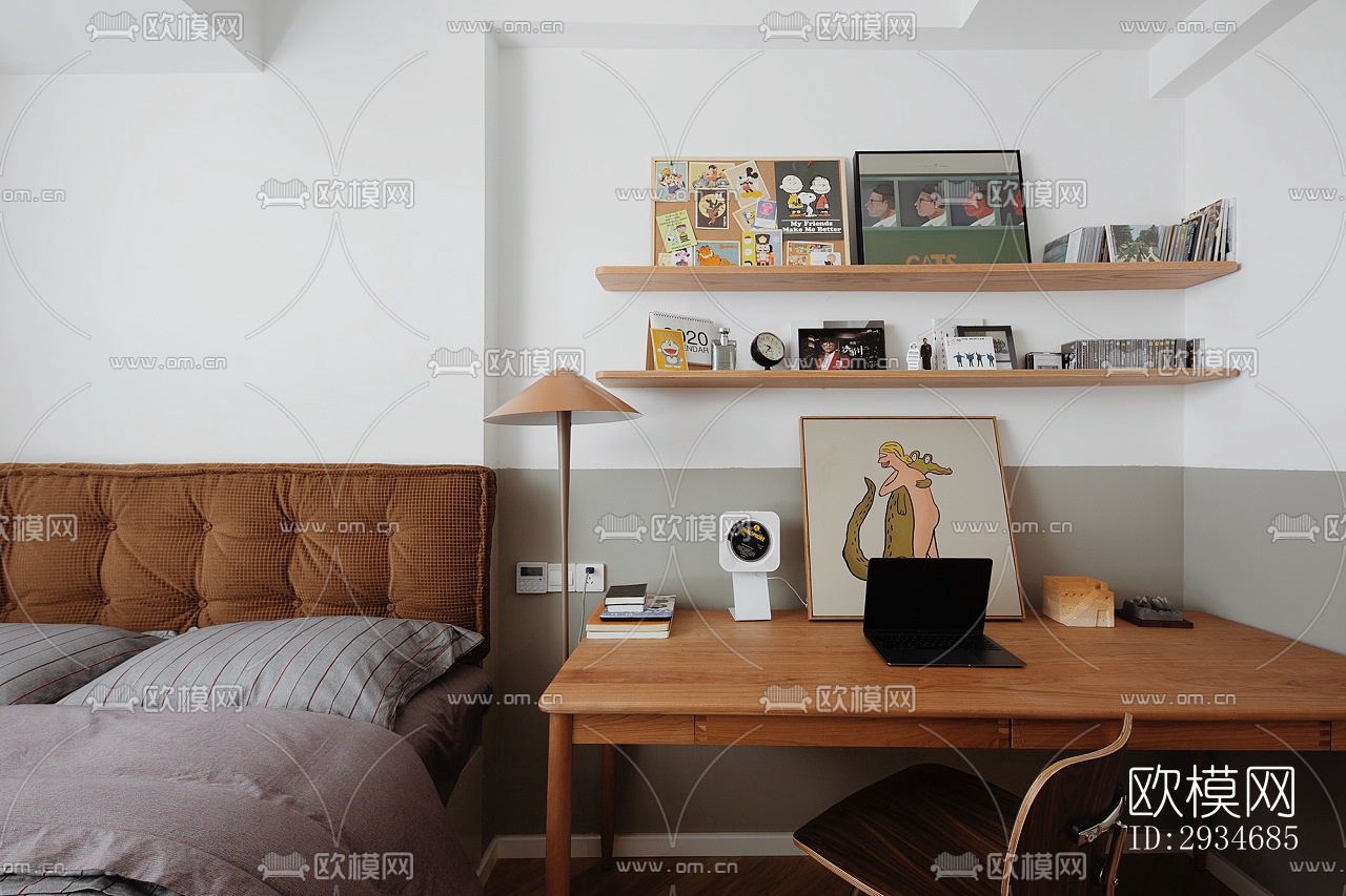 欧式平层效果图下载（渲染图9）