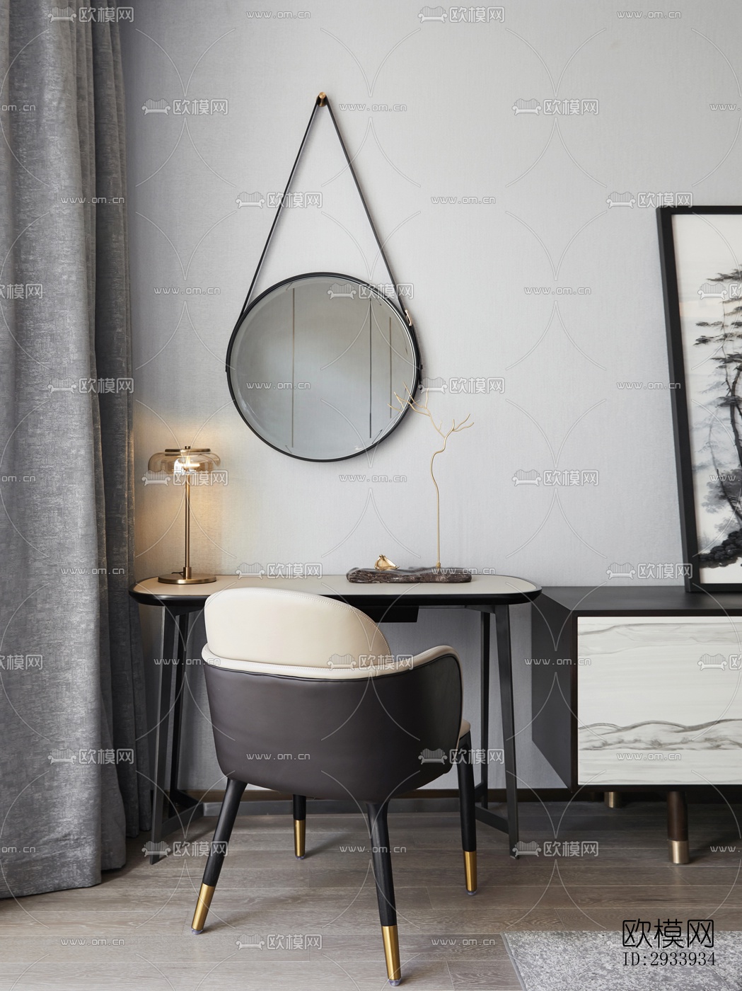 新中式别墅效果图下载（渲染图19）