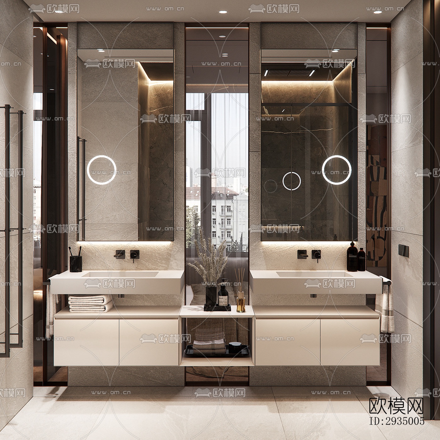 现代平层效果图下载（渲染图10）