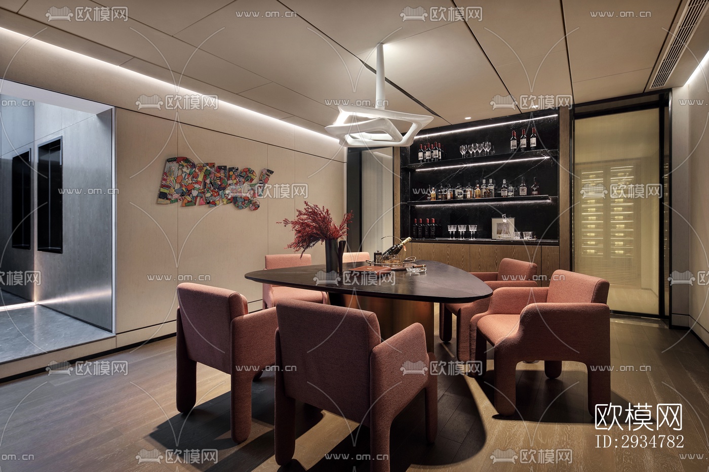 现代平层效果图下载（渲染图13）