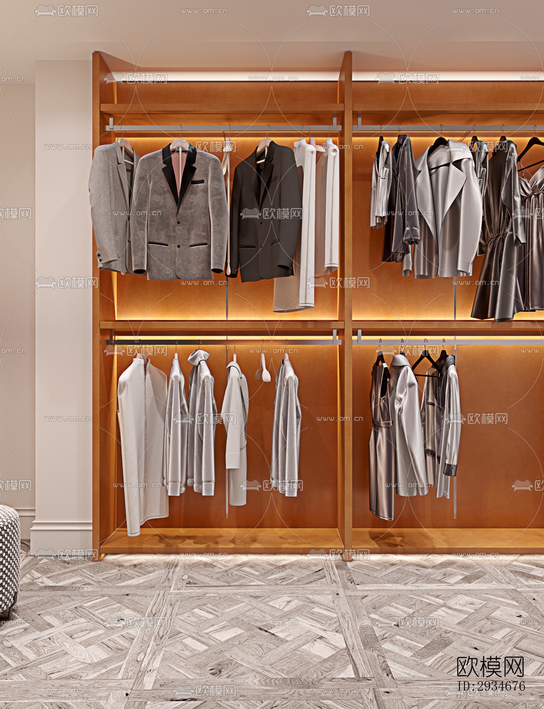 欧式平层效果图下载（渲染图6）