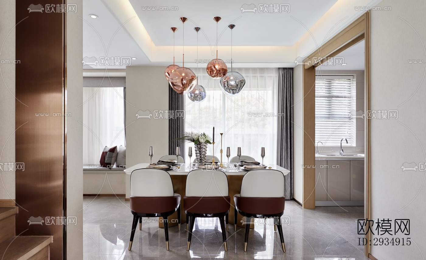 现代平层效果图下载（渲染图1）