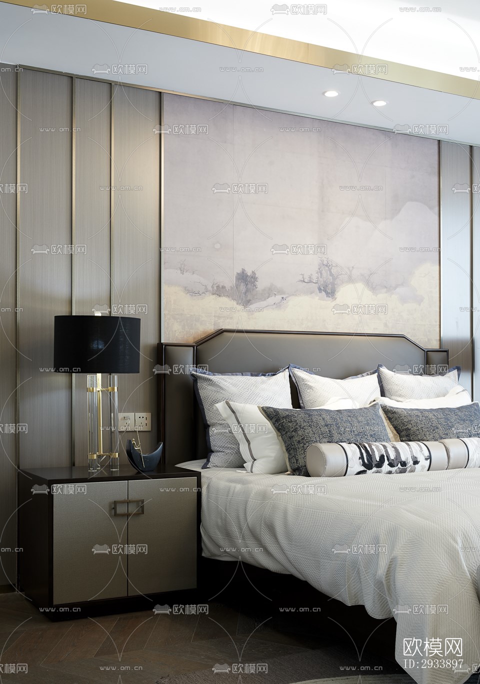 新中式别墅效果图下载（渲染图3）