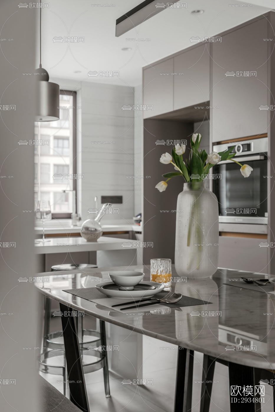 现代平层效果图下载（渲染图2）