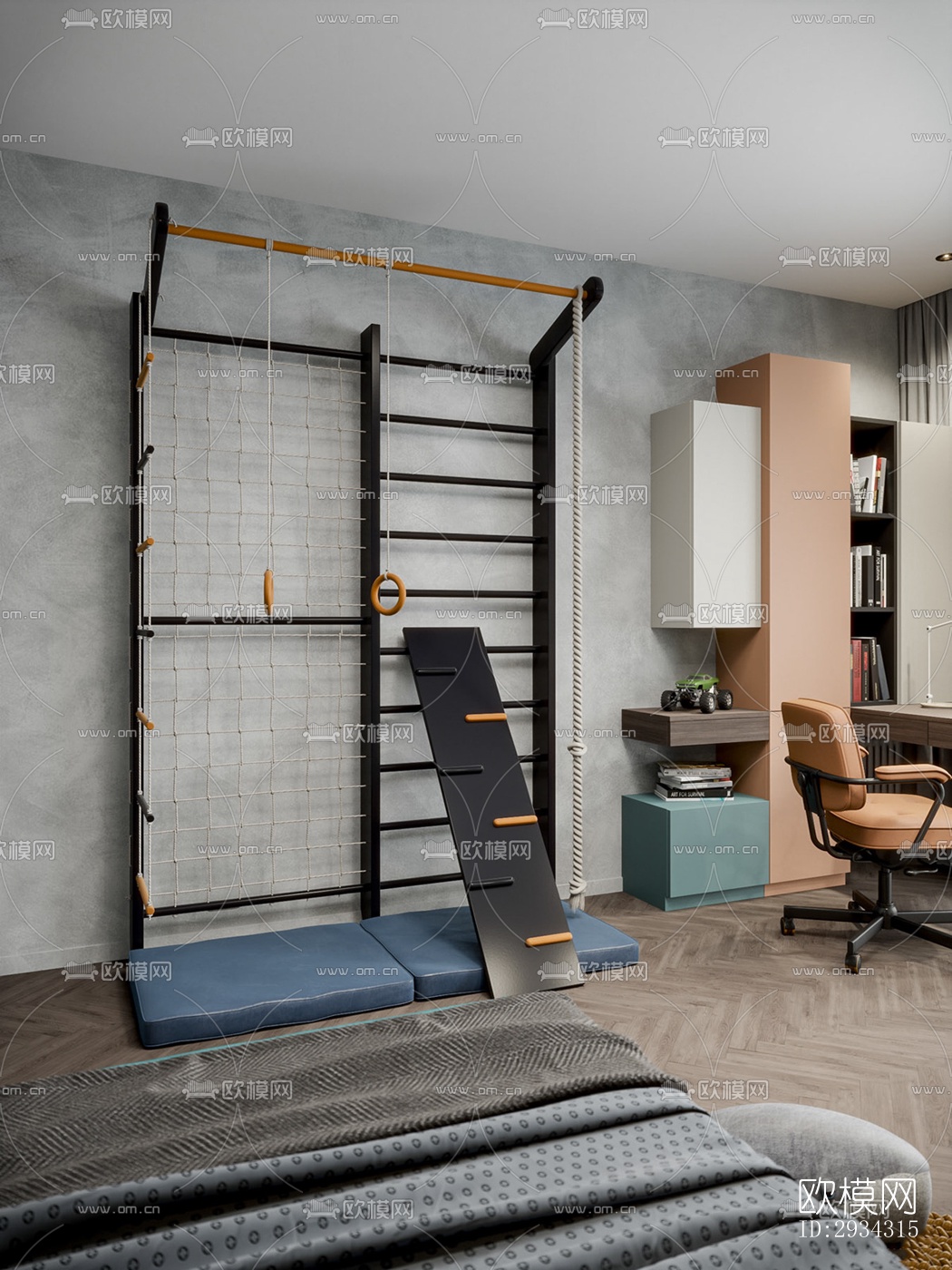 现代复式效果图下载（渲染图12）