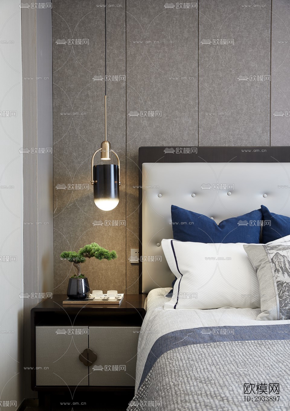 新中式别墅效果图下载（渲染图7）