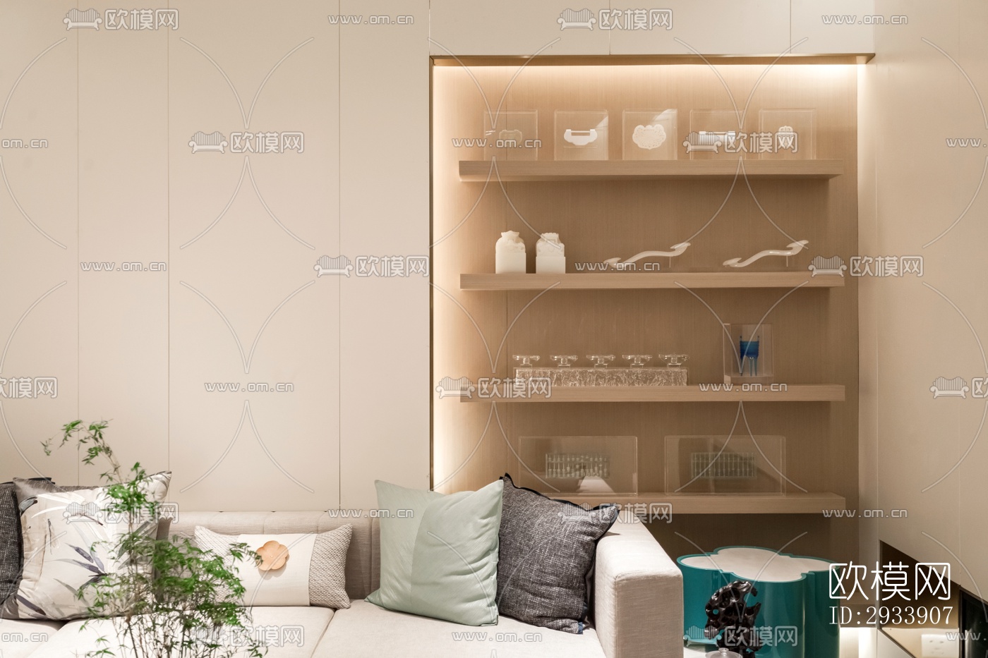 新中式别墅效果图下载（渲染图6）