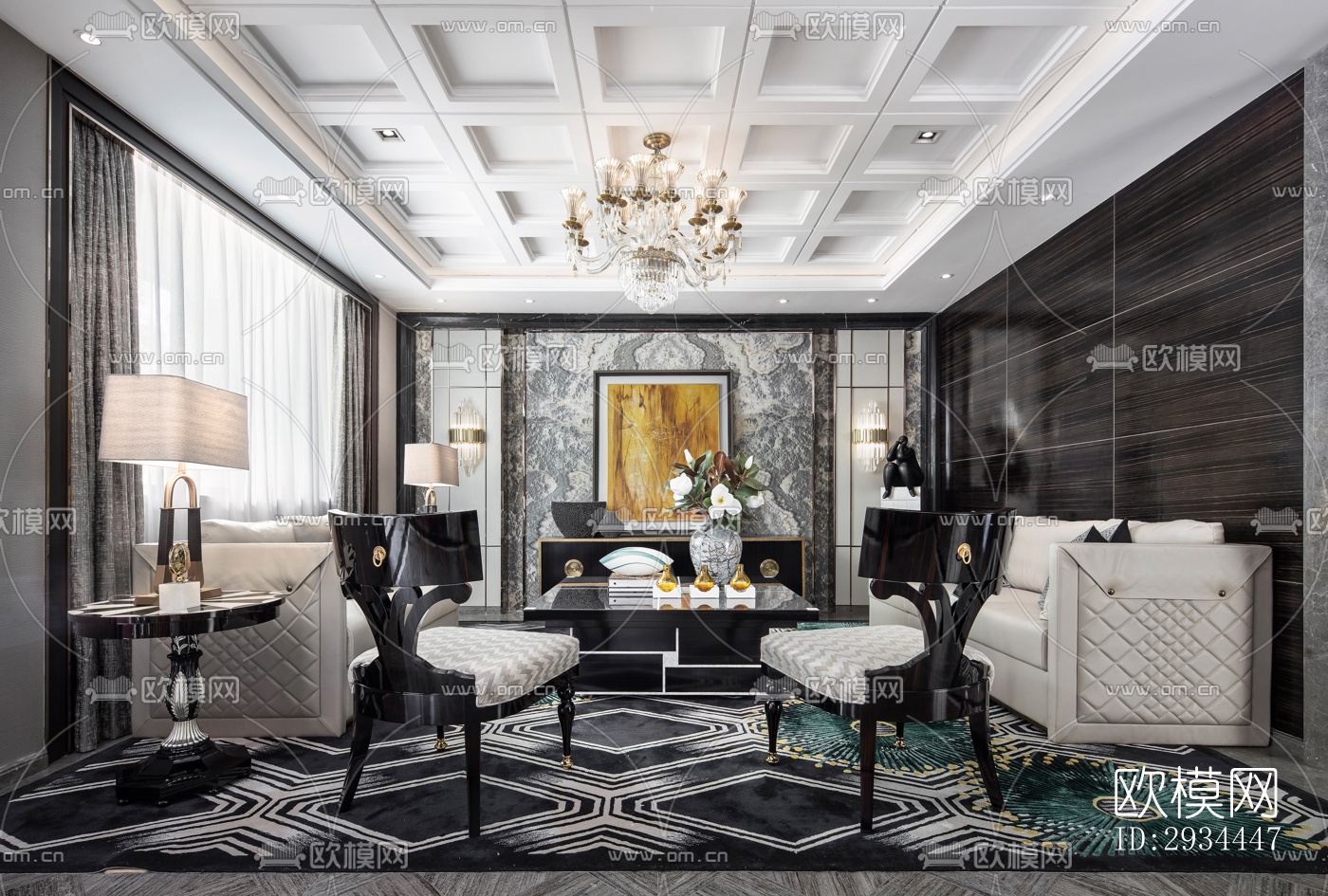 后现代平层效果图下载（渲染图9）