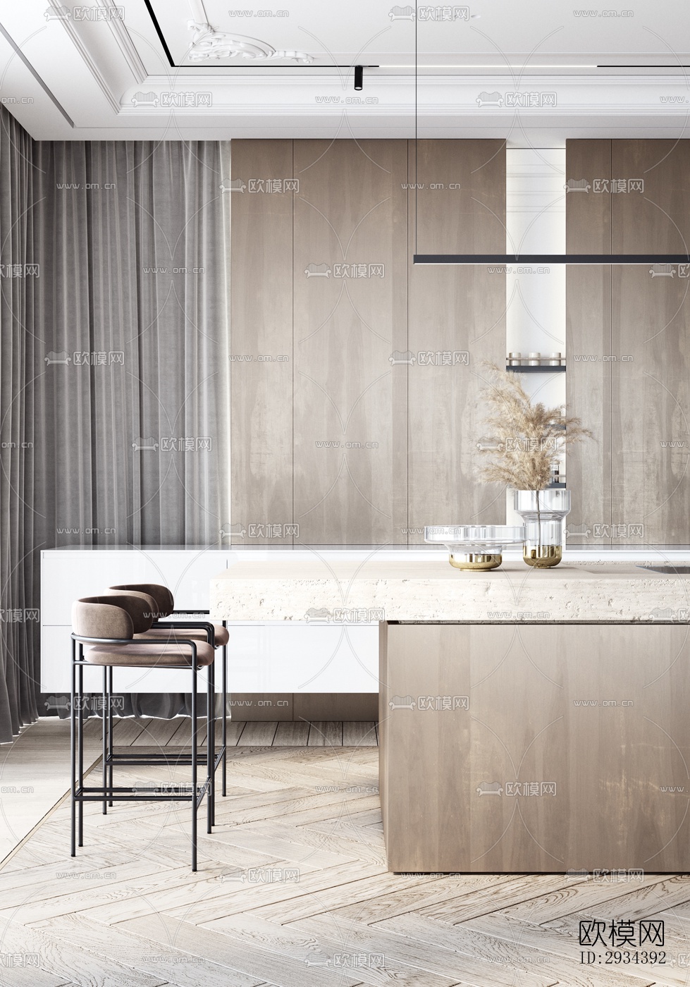 北欧平层效果图下载（渲染图10）