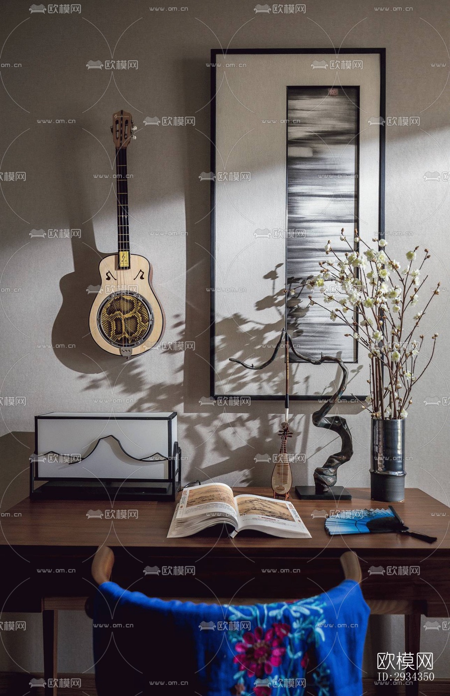 中式平层效果图下载（渲染图10）