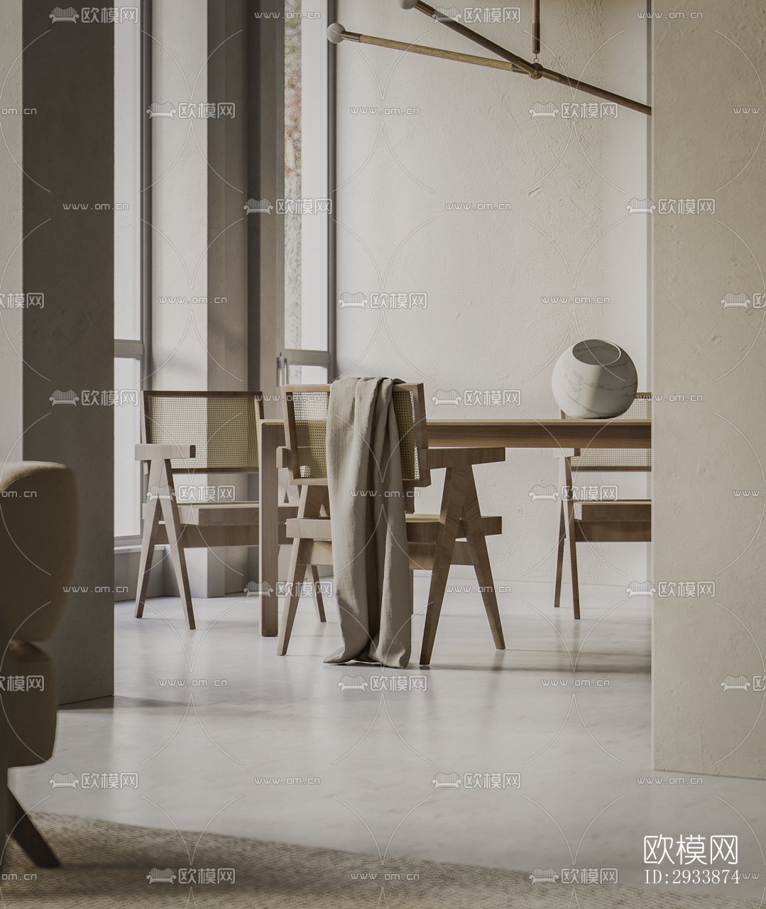 侘寂别墅效果图下载（渲染图2）