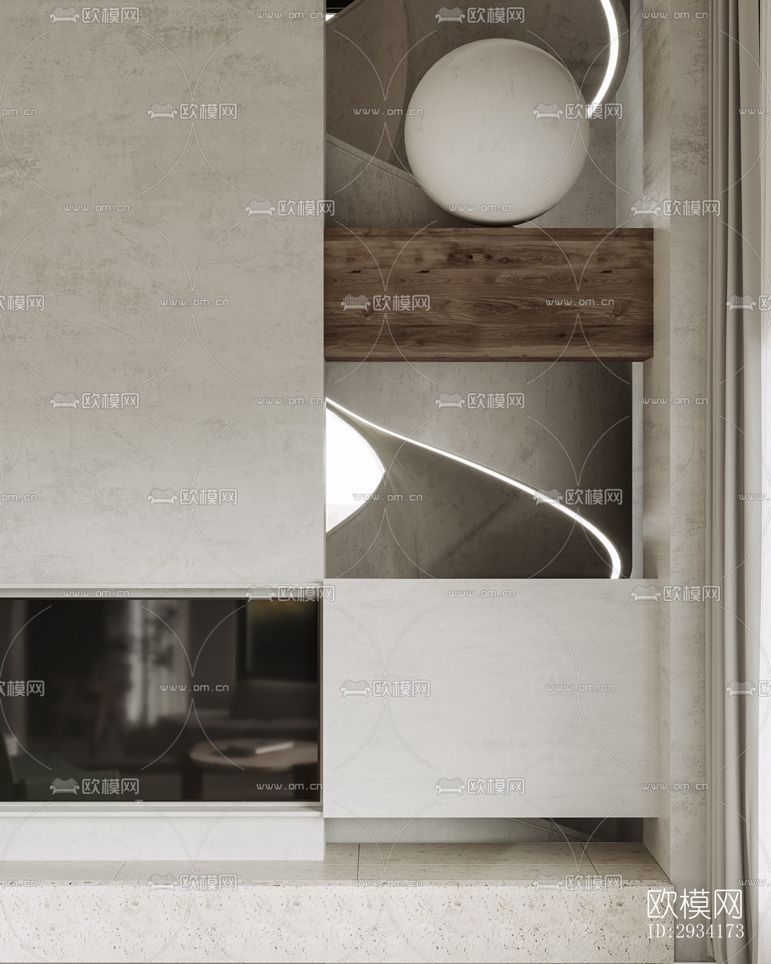 侘寂复式效果图下载（渲染图16）