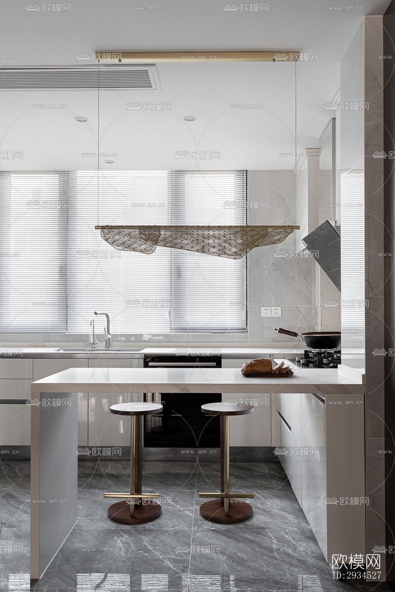 新中式平层效果图下载（渲染图6）