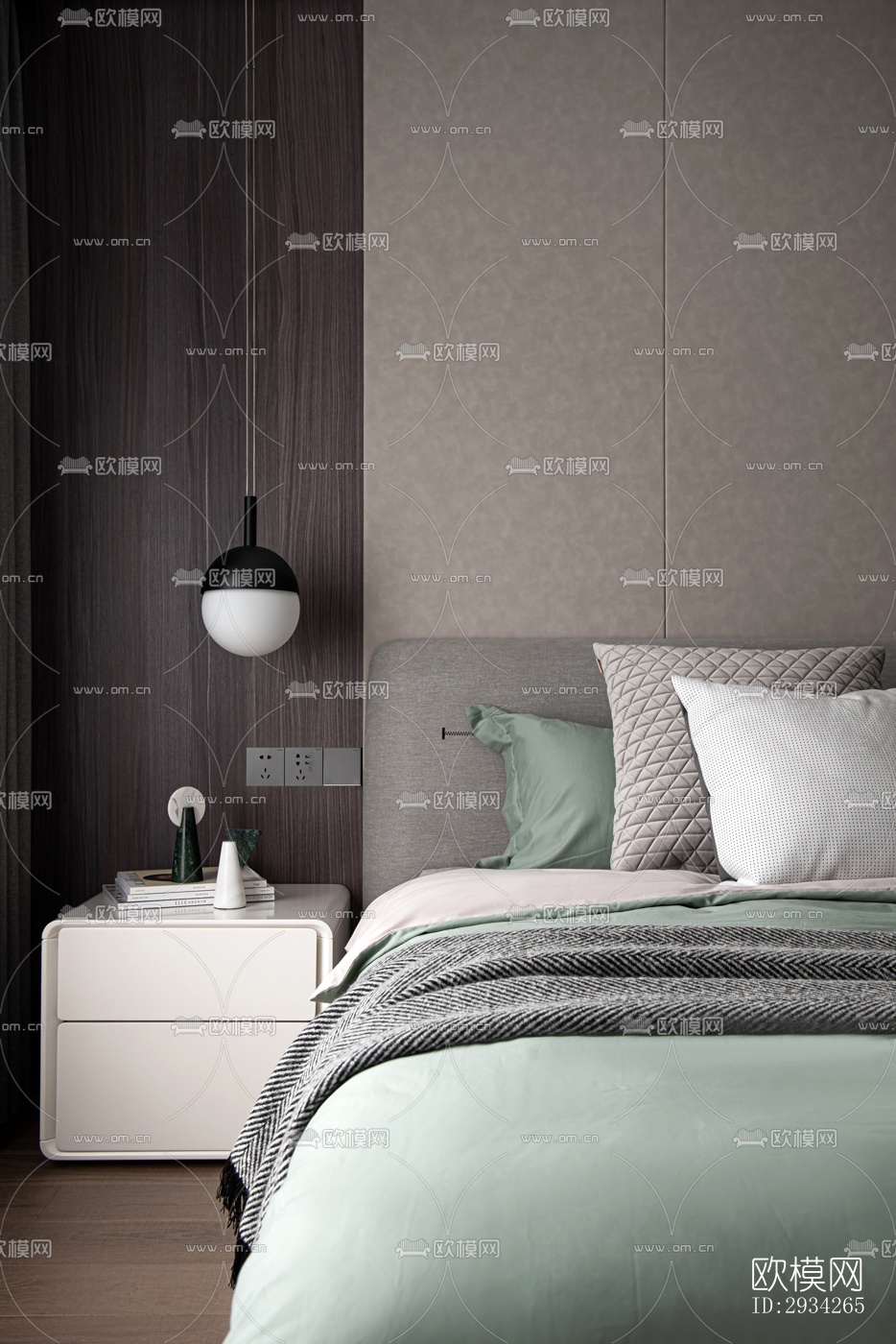 现代复式效果图下载（渲染图6）