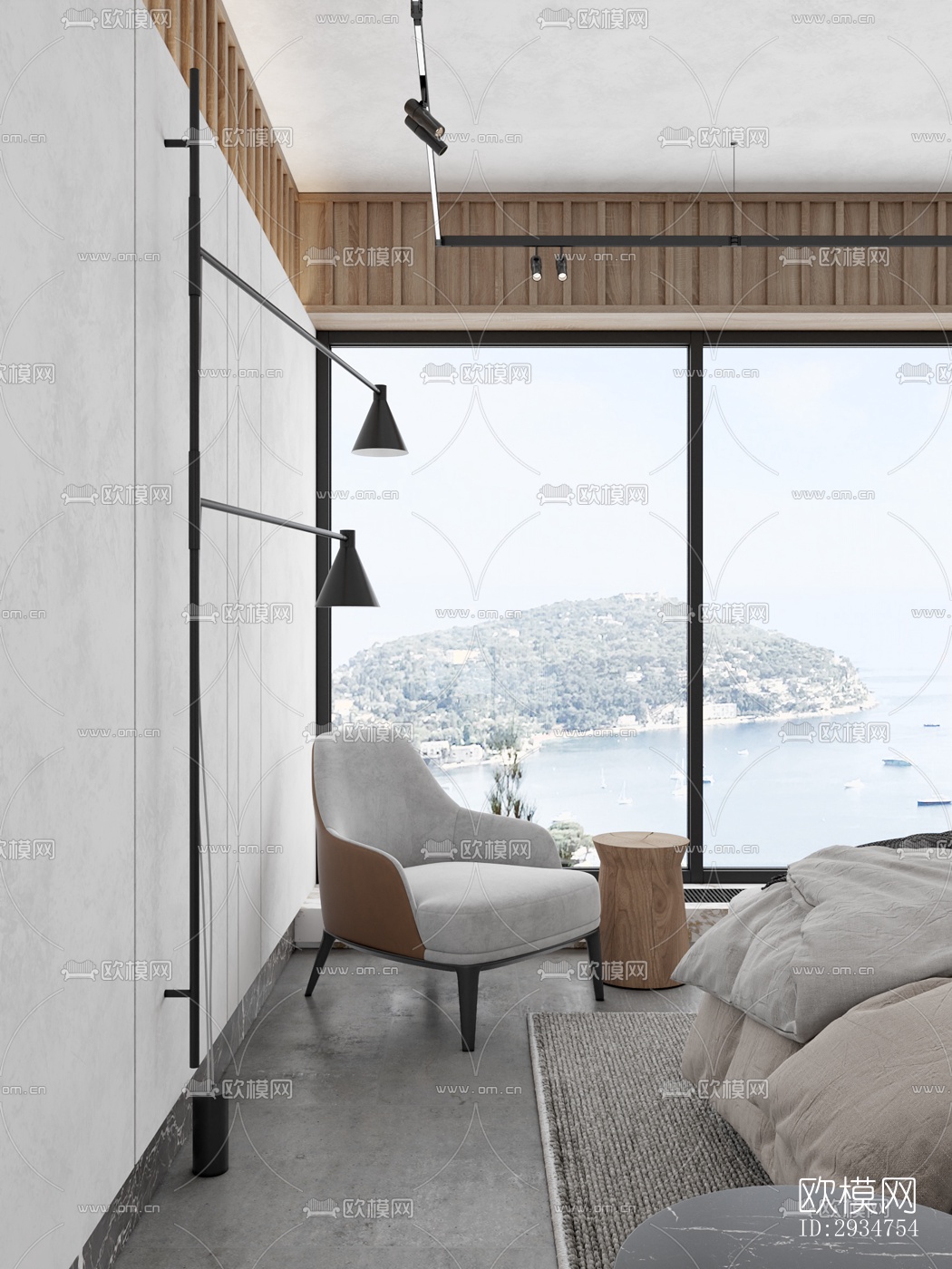 现代平层效果图下载（渲染图5）