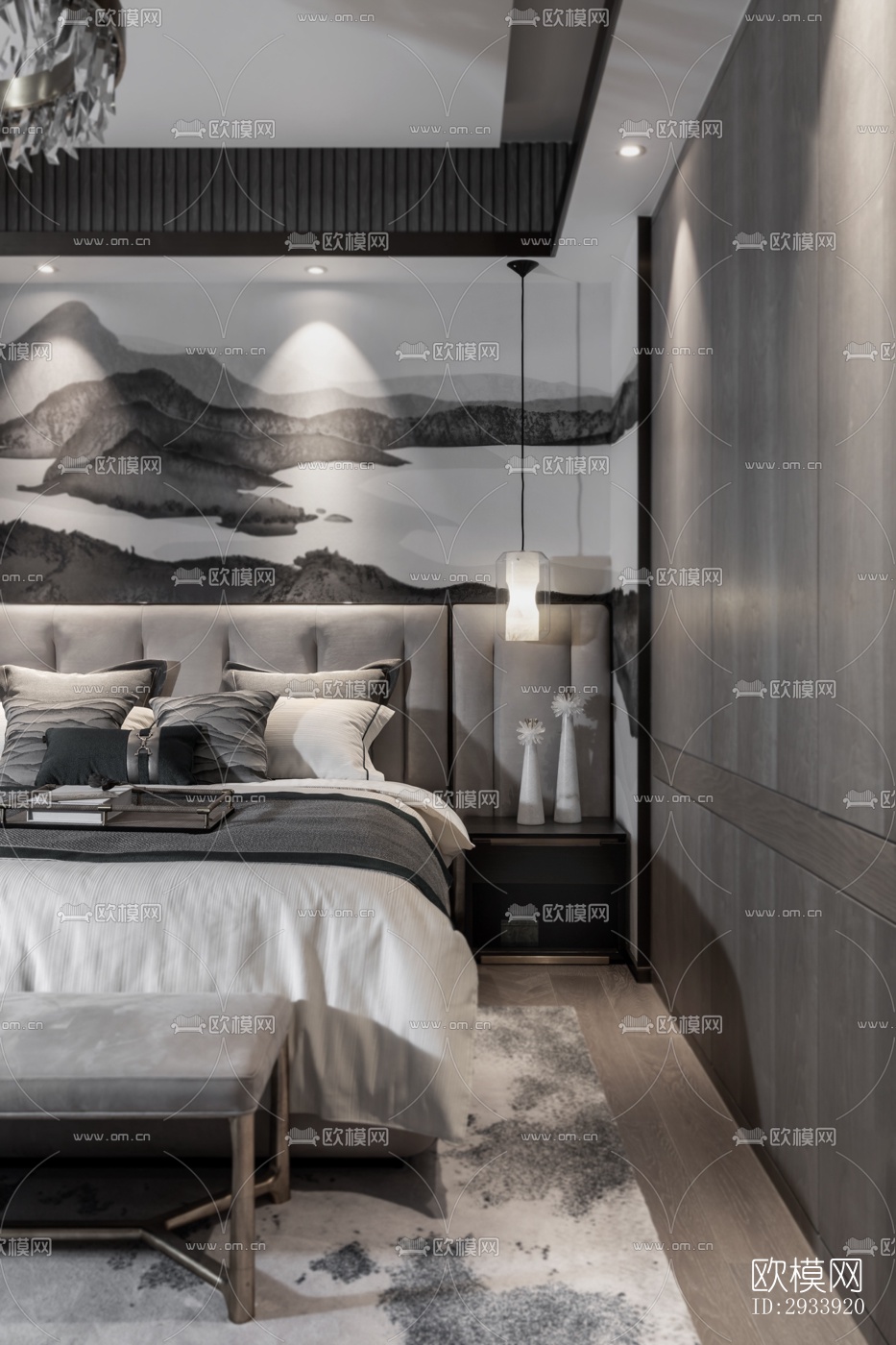 新中式别墅效果图下载（渲染图15）