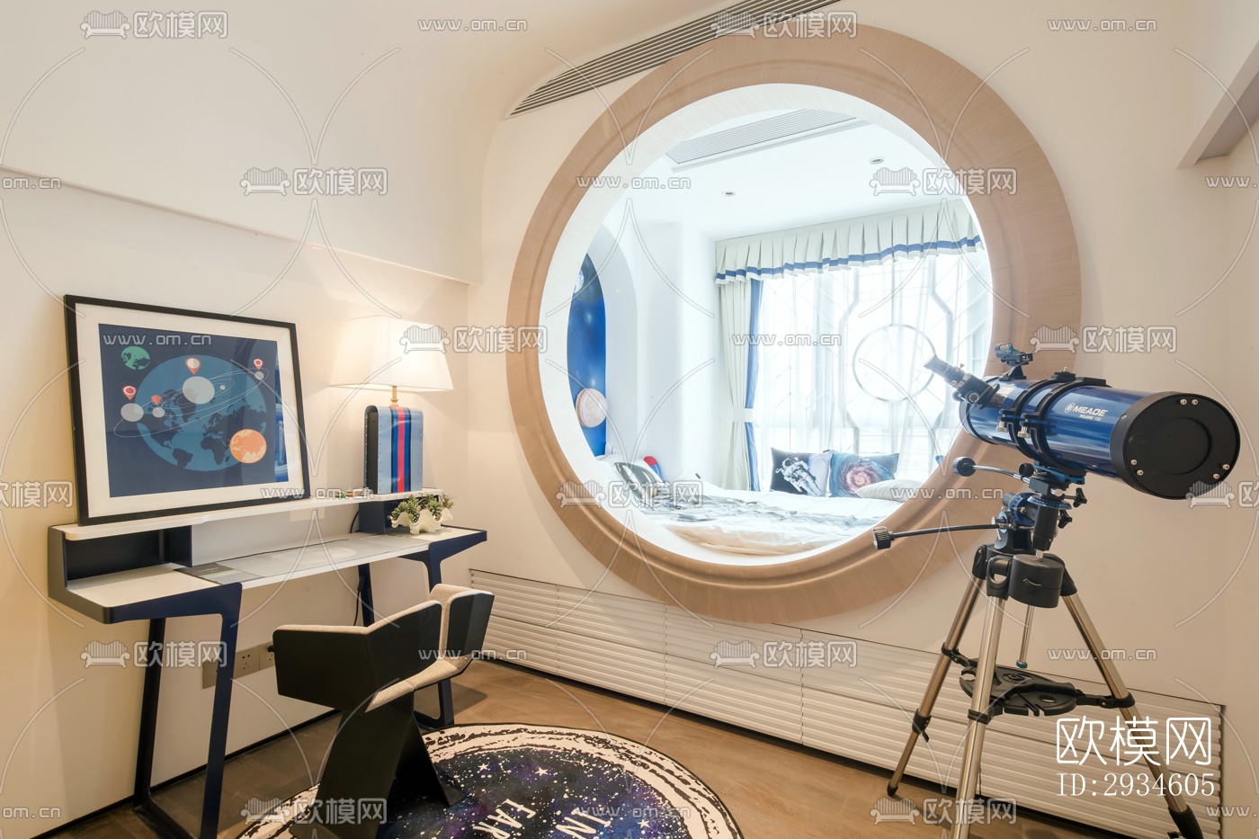 新中式平层效果图下载（渲染图6）