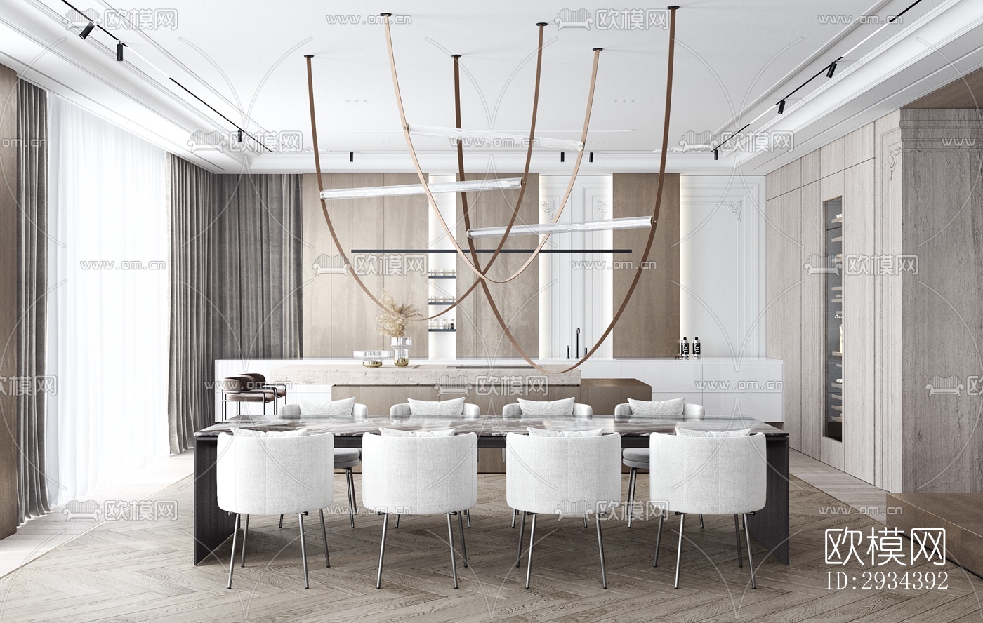 北欧平层效果图下载（渲染图7）