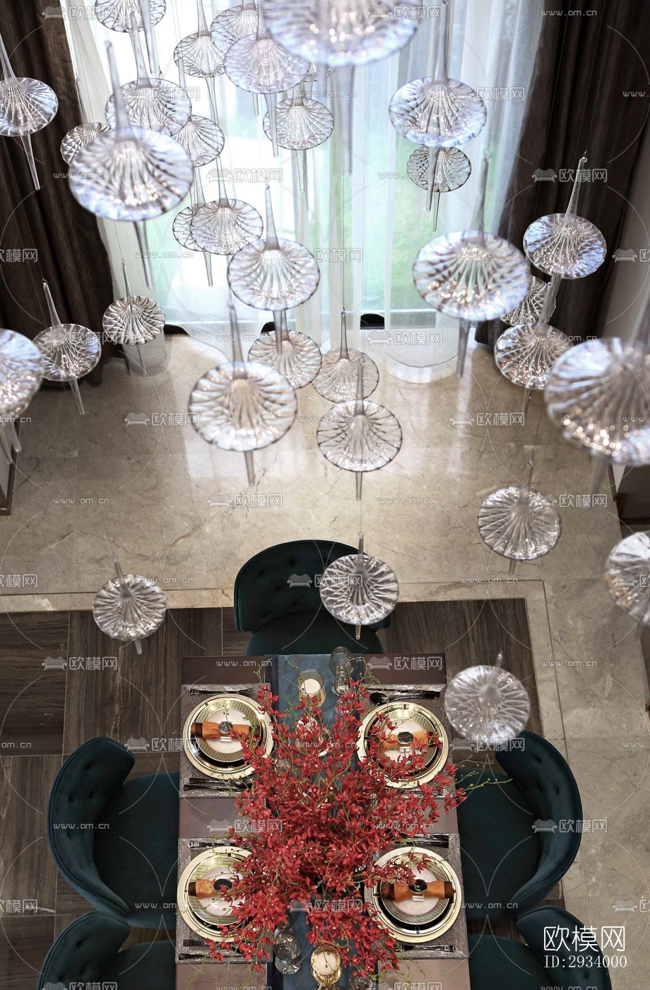 新中式别墅效果图下载（渲染图1）