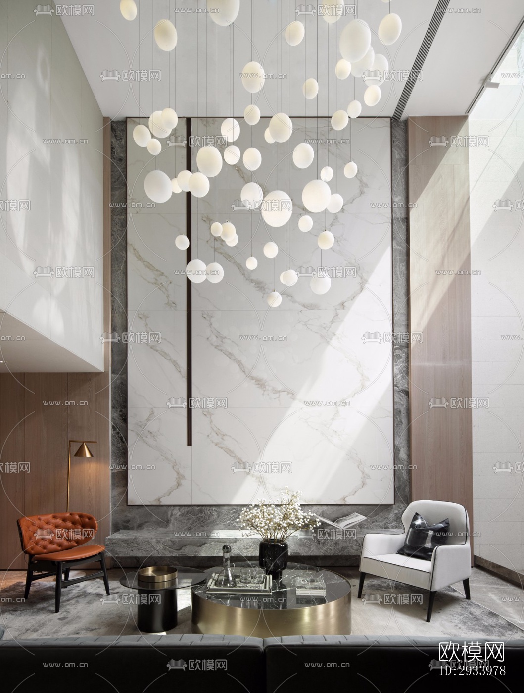 新中式别墅效果图下载（渲染图1）