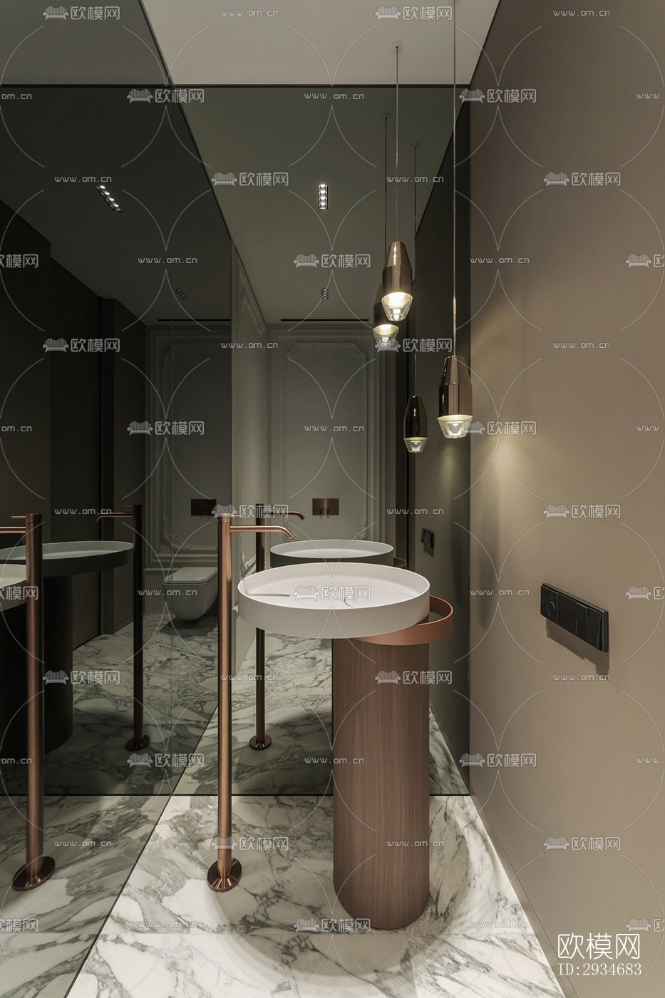 欧式平层效果图下载（渲染图17）