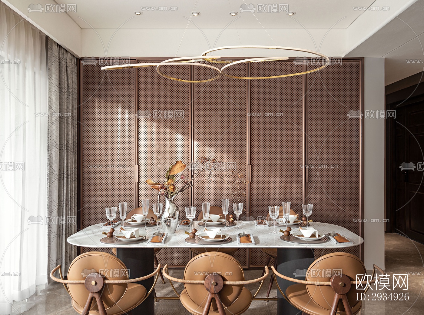 现代平层效果图下载（渲染图14）