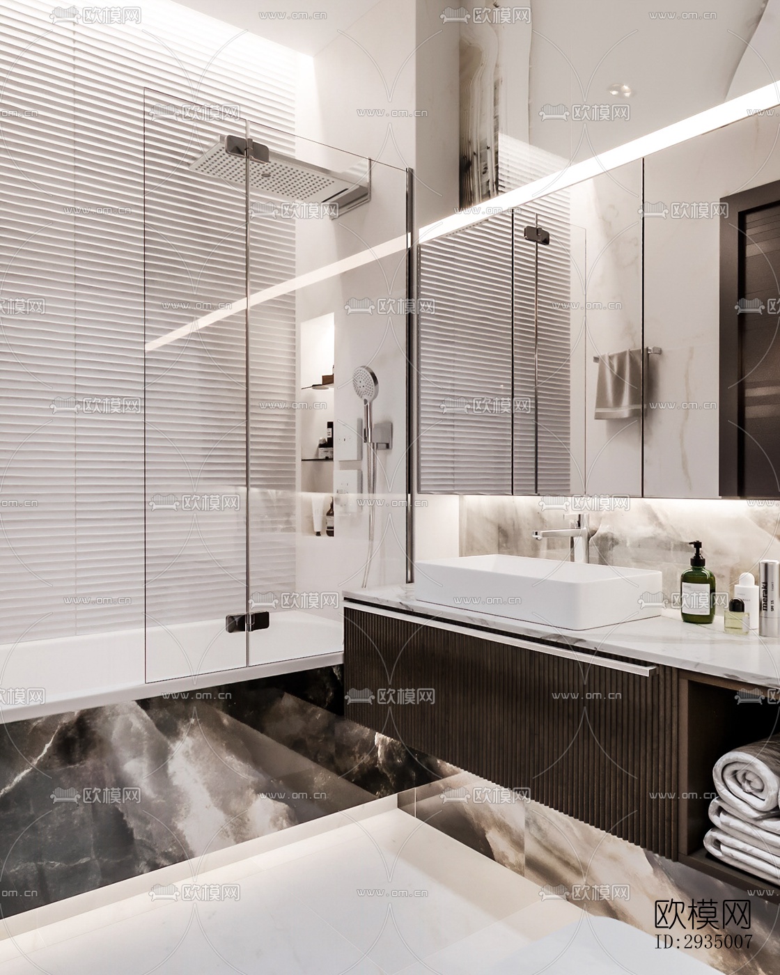 现代平层效果图下载（渲染图10）