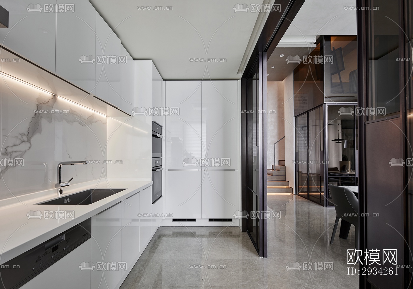 现代复式效果图下载（渲染图15）