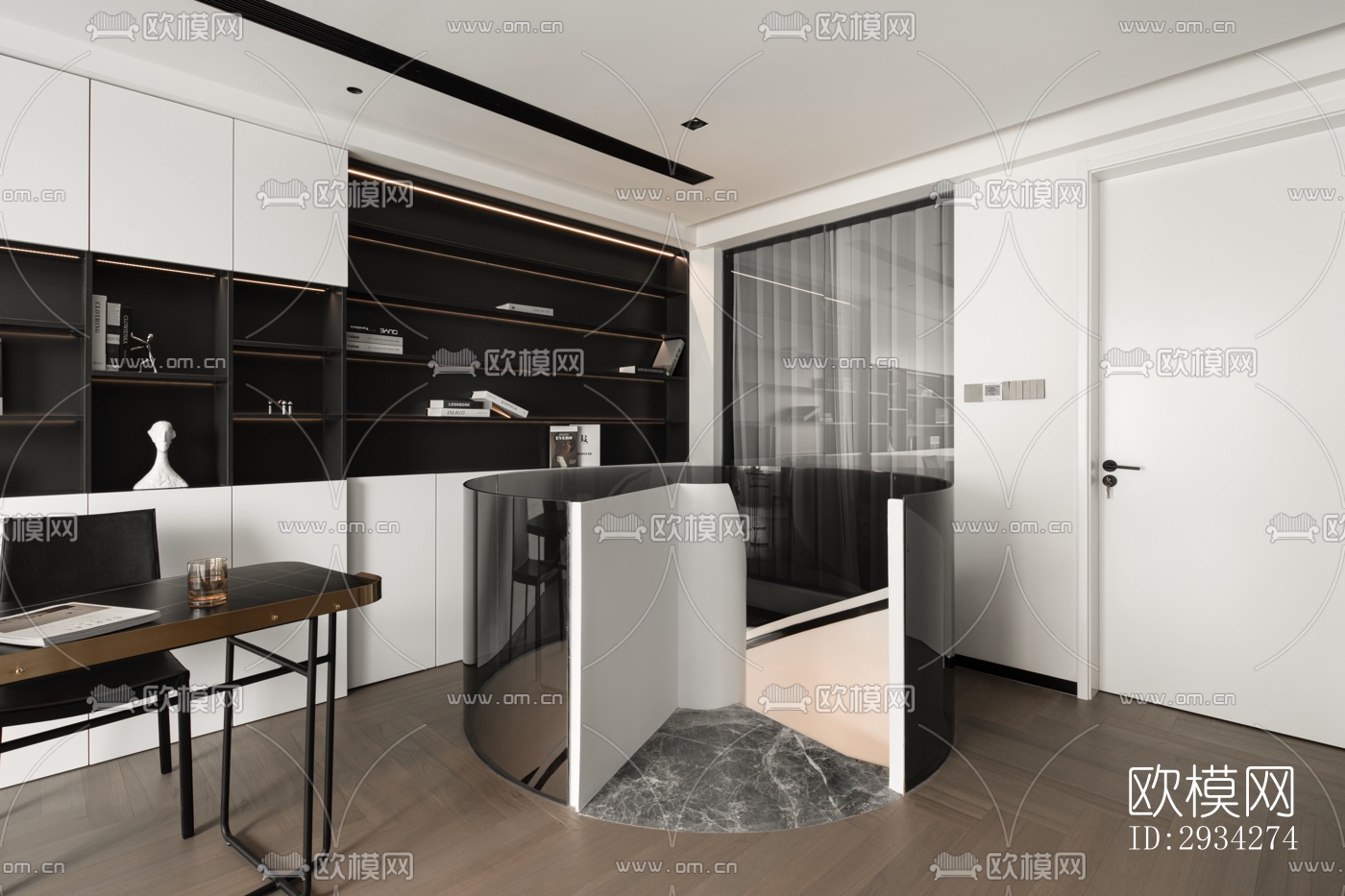 现代复式效果图下载（渲染图9）