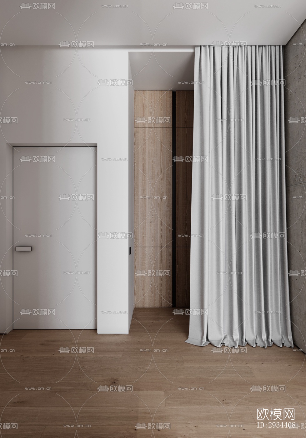 北欧平层效果图下载（渲染图2）