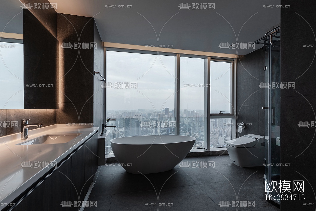 现代平层效果图下载（渲染图13）