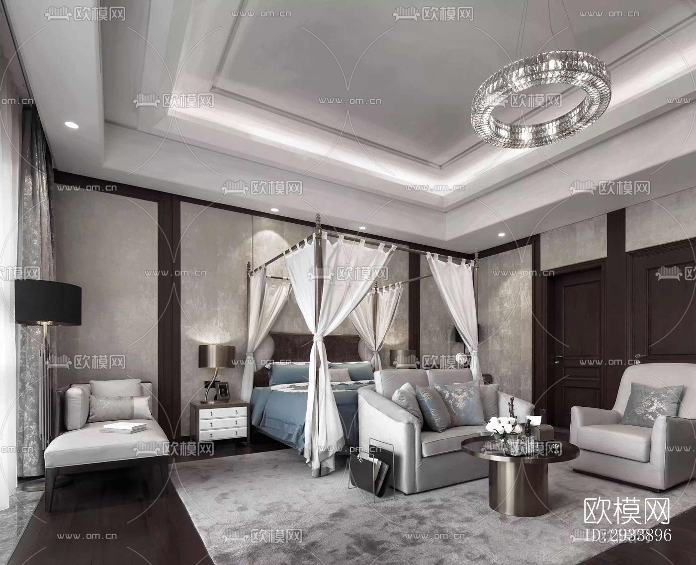 新中式别墅效果图下载（渲染图6）