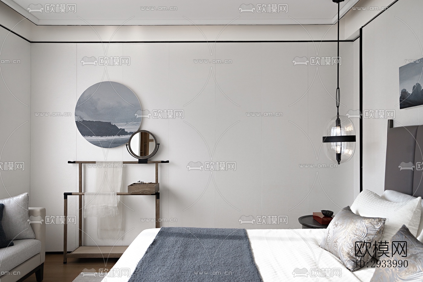 新中式别墅效果图下载（渲染图4）