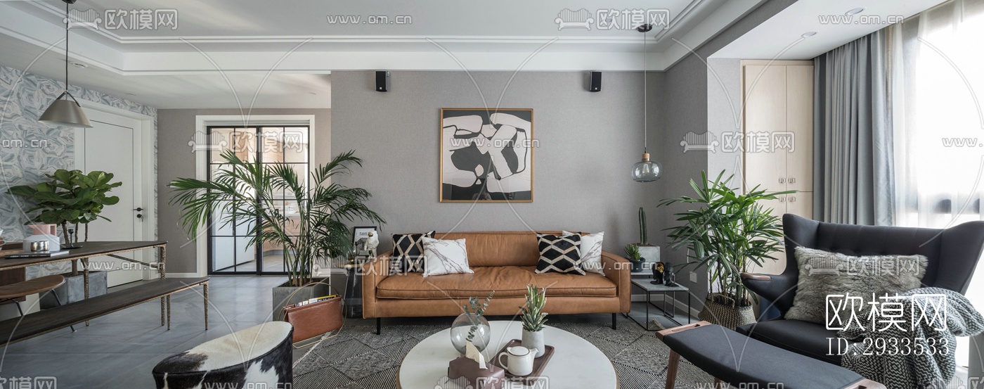 北欧公寓效果图下载（渲染图1）