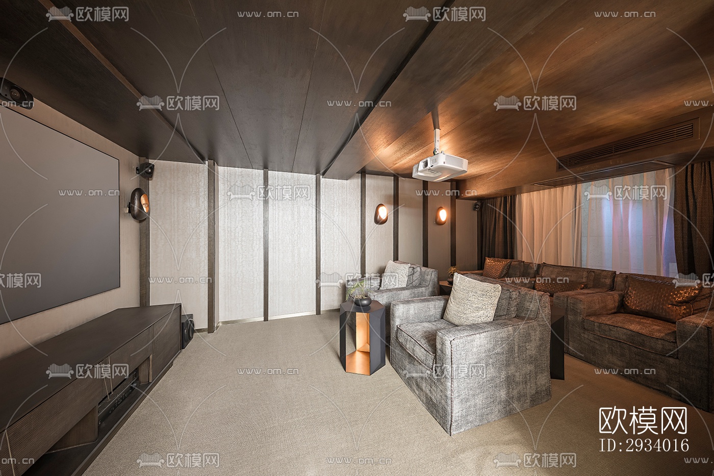 新中式别墅效果图下载（渲染图3）