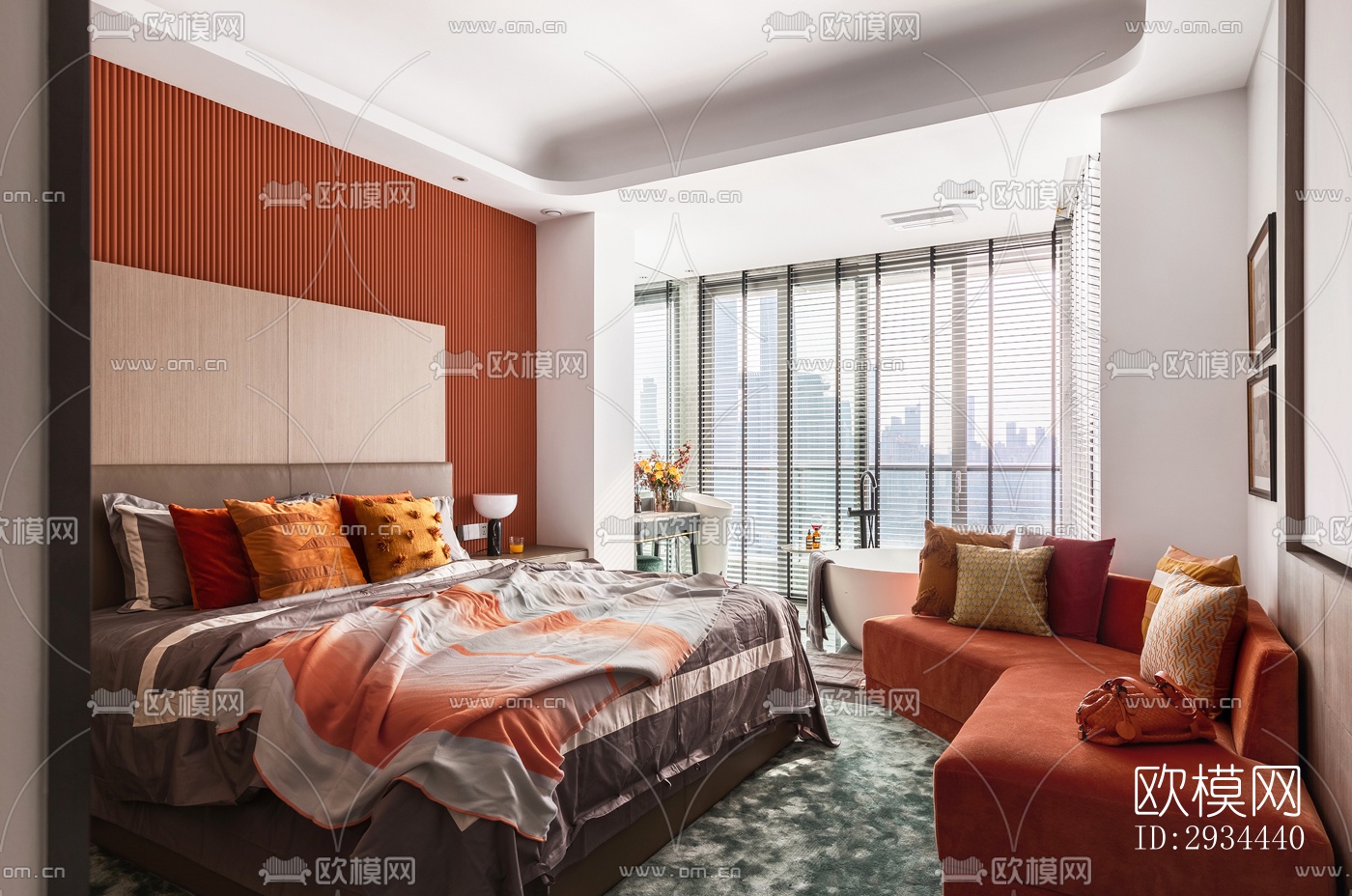 后现代平层效果图下载（渲染图1）