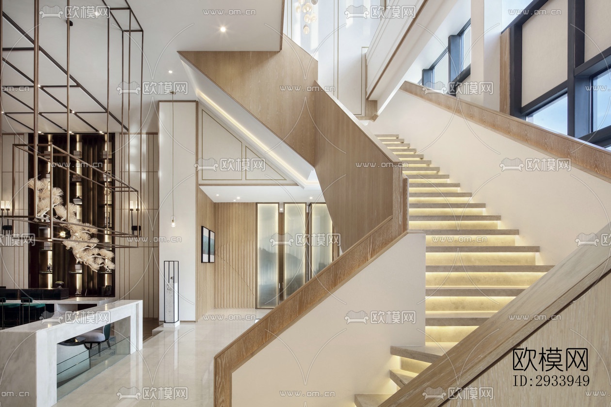 新中式别墅效果图下载（渲染图15）