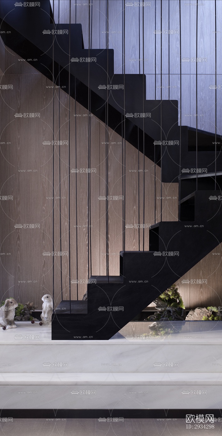 现代复式效果图下载（渲染图7）