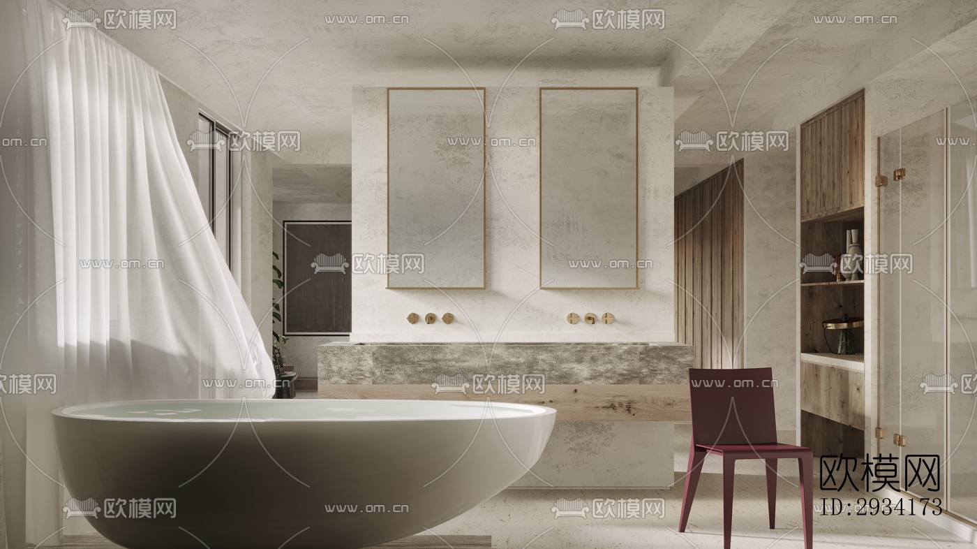 侘寂复式效果图下载（渲染图20）