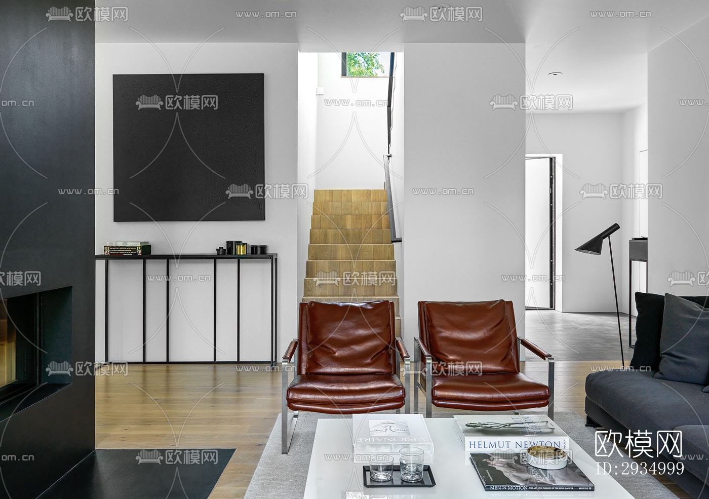 现代平层效果图下载（渲染图11）