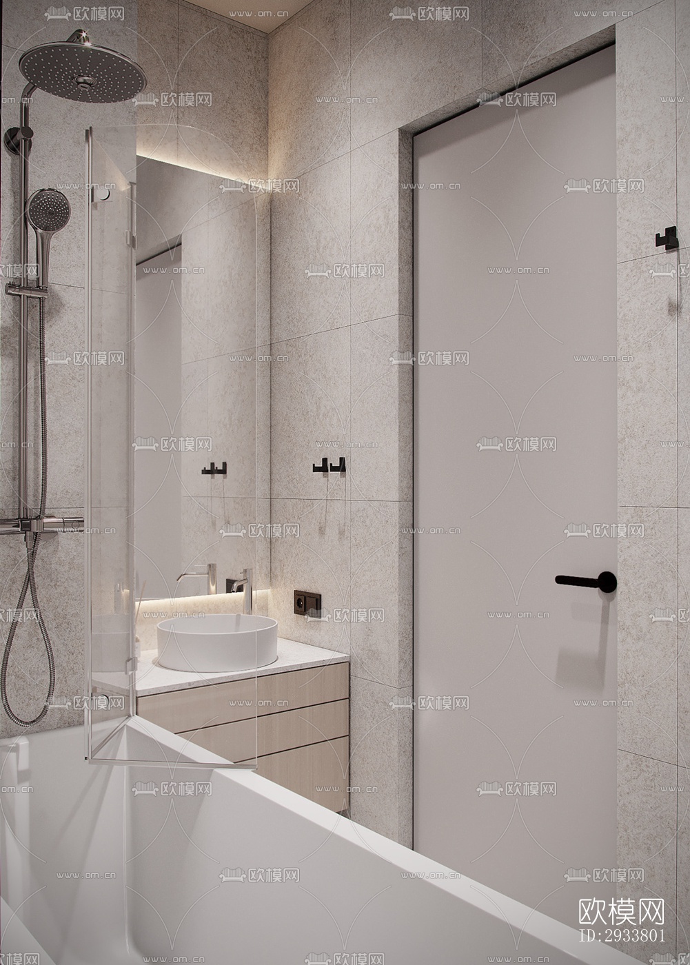 现代公寓效果图下载（渲染图18）