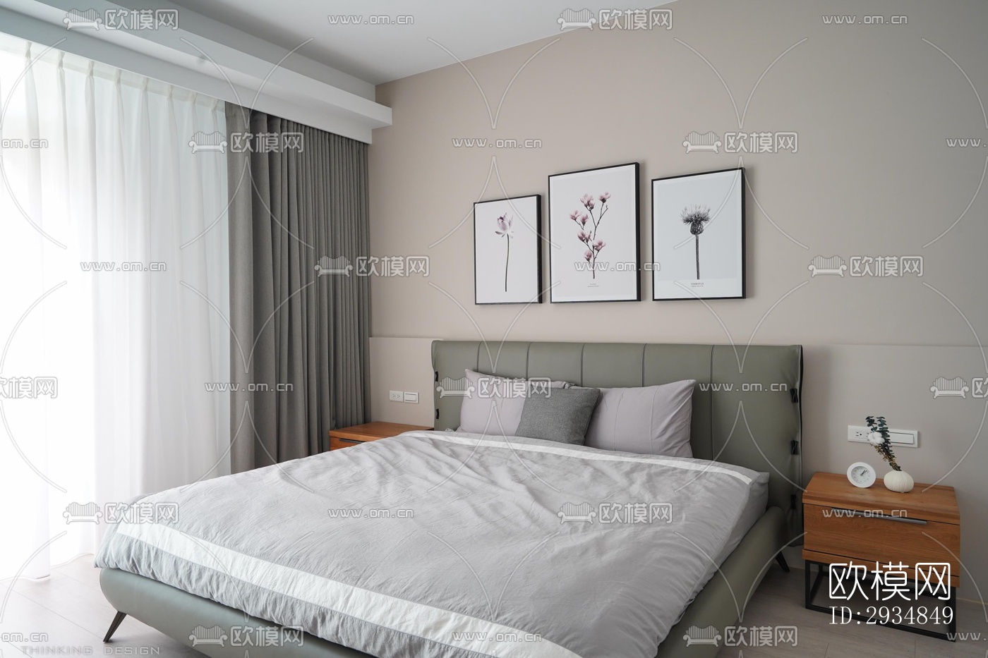 现代平层效果图下载（渲染图10）