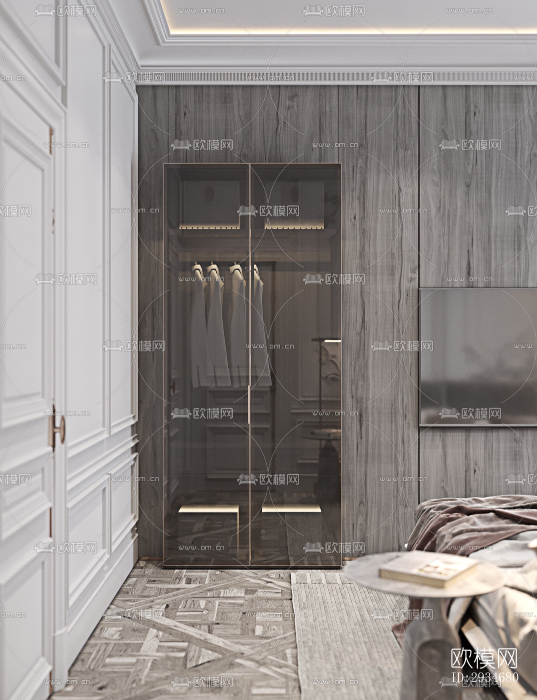 欧式平层效果图下载（渲染图7）