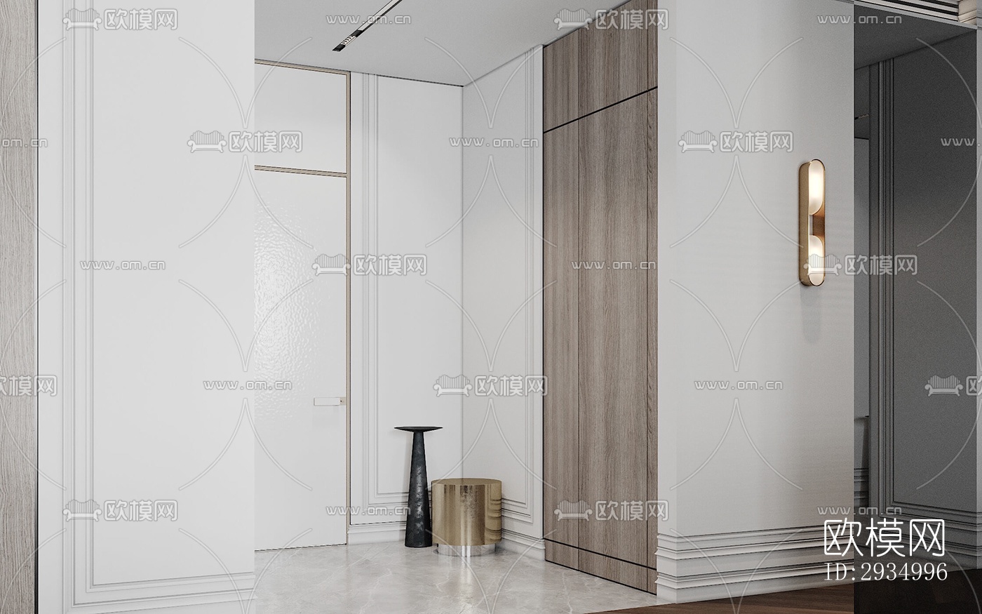 现代平层效果图下载（渲染图3）