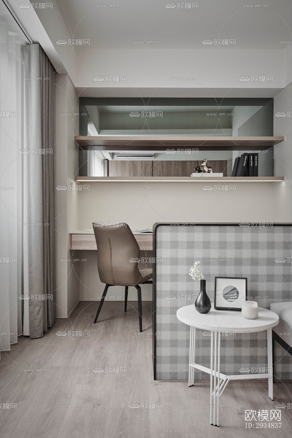 现代平层效果图下载（渲染图12）