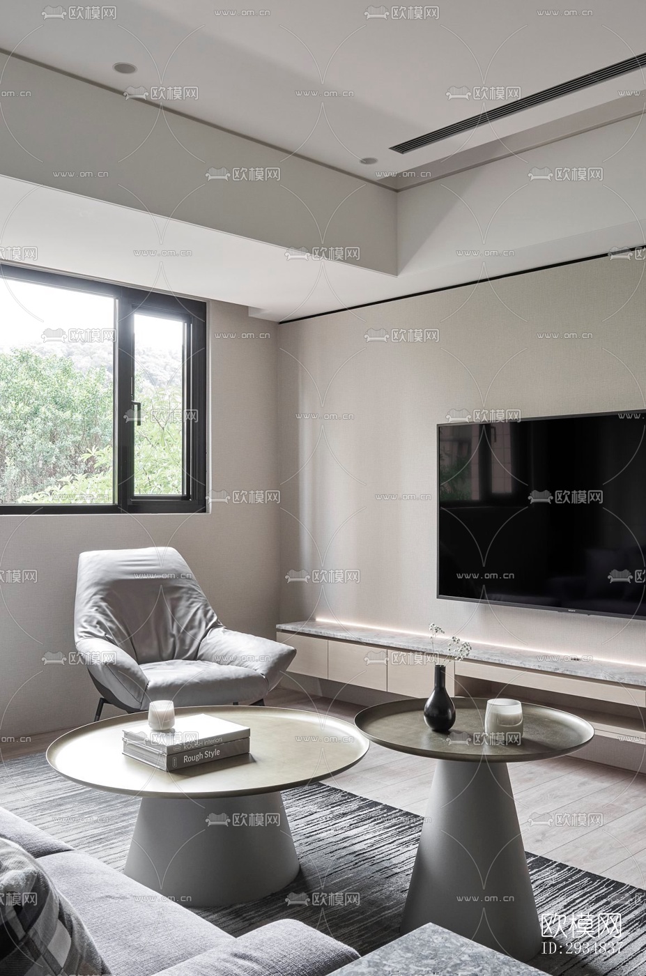 现代平层效果图下载（渲染图18）