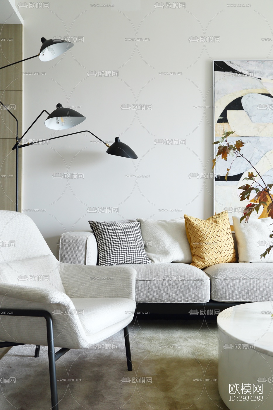 现代复式效果图下载（渲染图14）